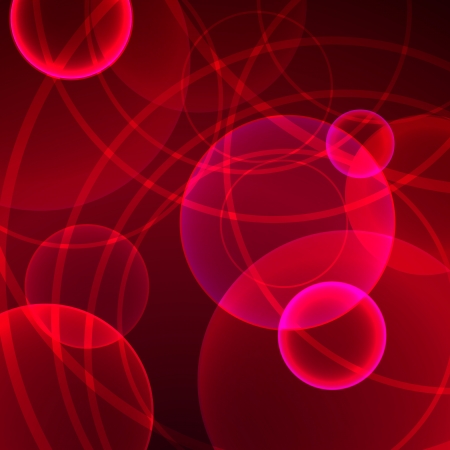 Abstract red background with circlesの写真素材