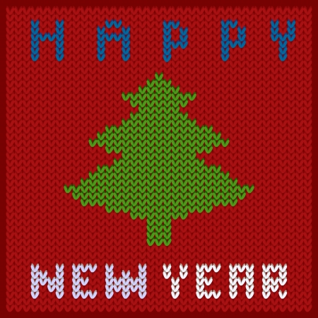 Red knitted fabric new yearの写真素材
