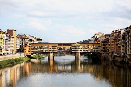 The Ponte Vecchio in Florenceの写真素材