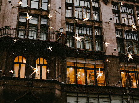 The Gothic-style building in the Centre of Moscowの写真素材