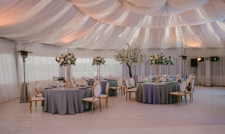 Wedding reception in grey
