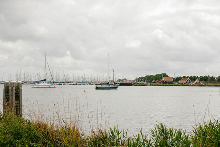 Ships and boats in the Lakeの写真素材