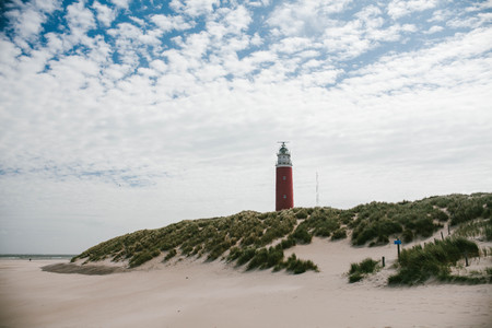 View of the lighthouse. The Island Of Texel, Netherlandsの写真素材