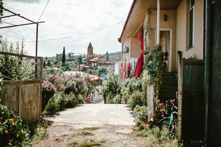 Street in the town of Sighnaghi, Georgia.