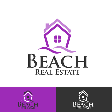 Beach real estate symbol designのイラスト素材