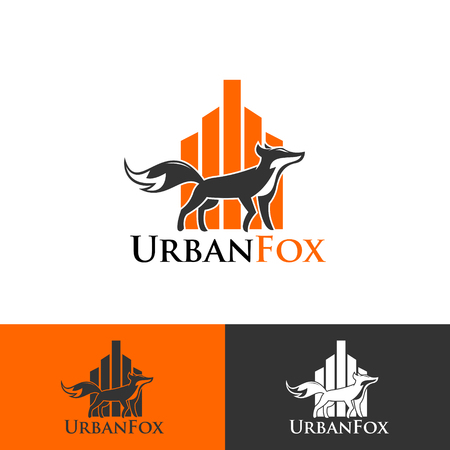 Urban fox icon.のイラスト素材