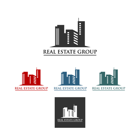 skyline building icon logotype Vector illustration.のイラスト素材