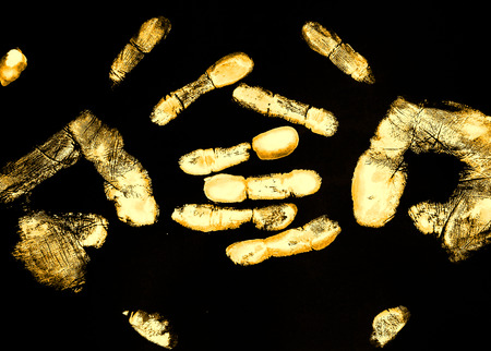two golden palms