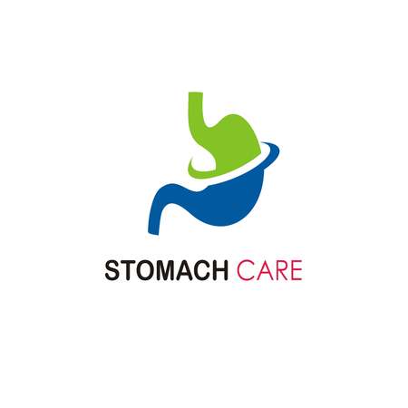 stomach care logo conceptのイラスト素材