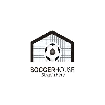 soccer house vector logo designのイラスト素材
