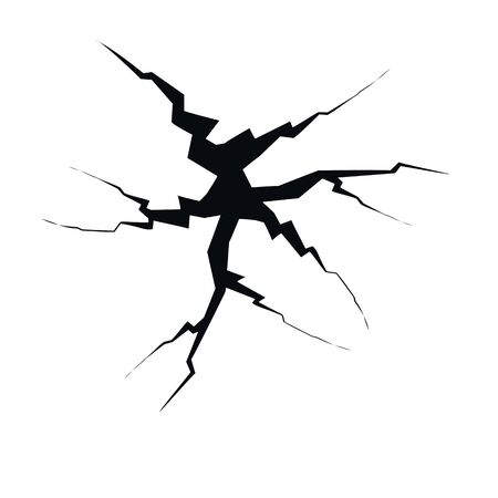 hole in the crack ground vector illustrationのイラスト素材