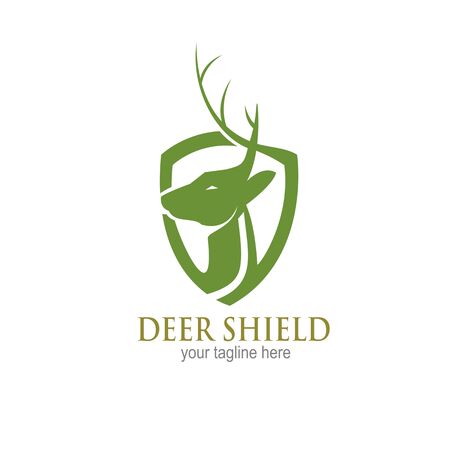 deer shield logo design conceptのイラスト素材