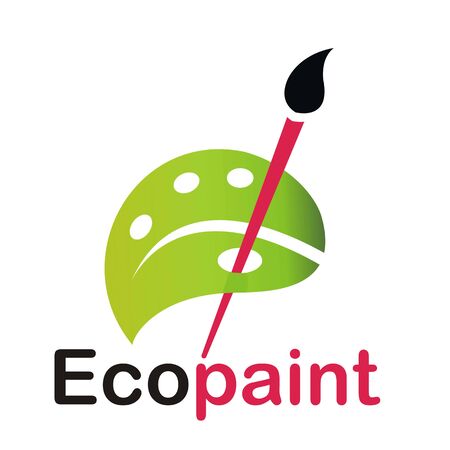 eco paint logo design conceptのイラスト素材