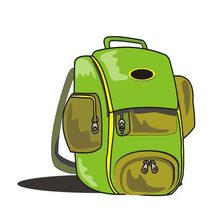 green bag school vector illustrationのイラスト素材