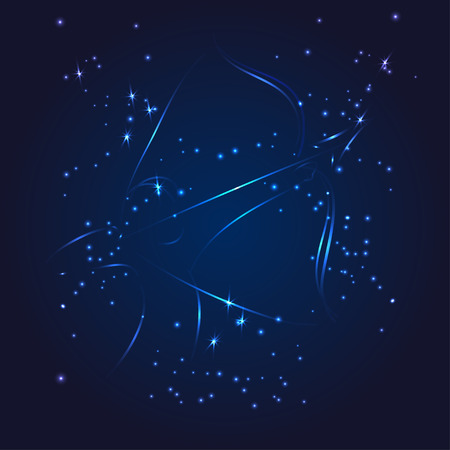 Sagittarius zodiac with glitter star vector illustrationのイラスト素材