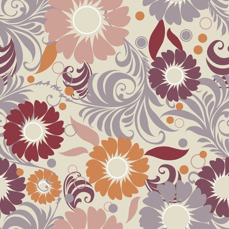 seamless vintage floralのイラスト素材