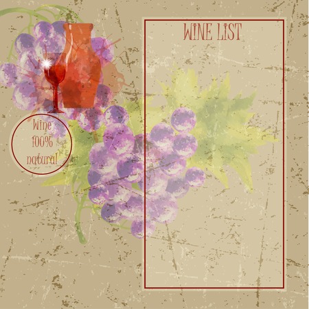 Wine List Menu Card Design templateのイラスト素材