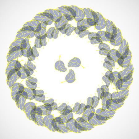Round frame with decorative elements. Vector illustration.のイラスト素材