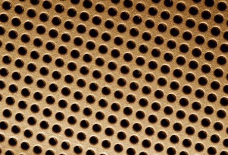 Iron lattice with round aperturesの写真素材