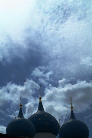 Monastery on a background of the skyの写真素材