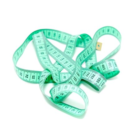 Measuring Tape On  white Background