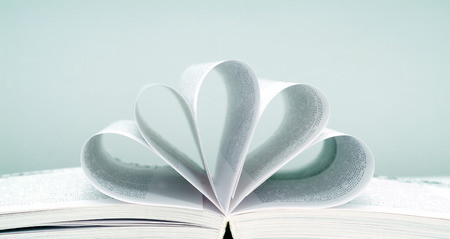 open book isolated on whiteの写真素材