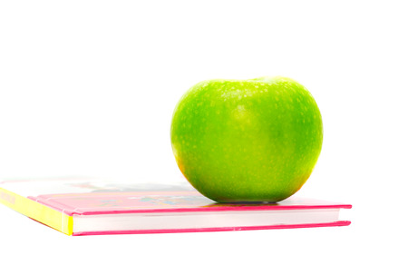 books and apple. isolated on white

の写真素材