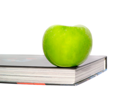 books and apple. isolated on white

の写真素材