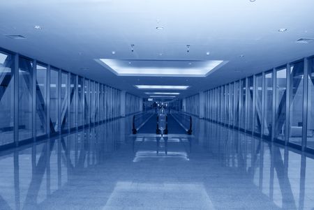 escalators in business center の写真素材