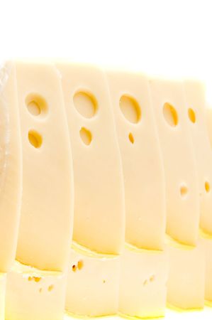 cheese on white background