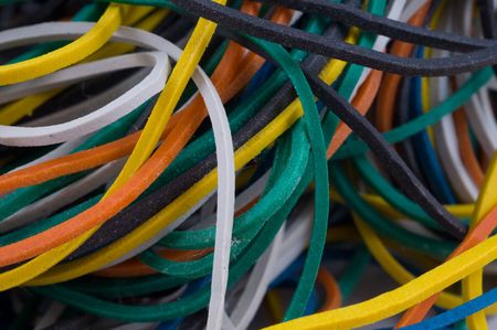 Background from color elastic bandsの写真素材