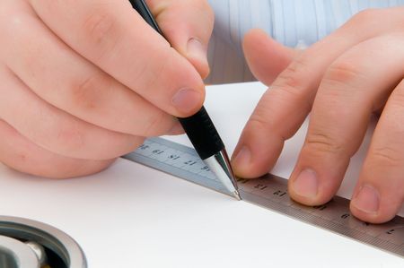 architect with working tools