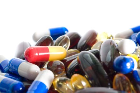 macro of medical pills