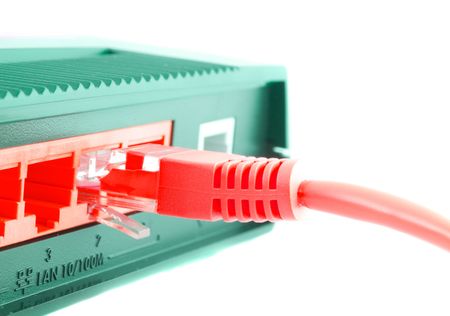USB cable on white background