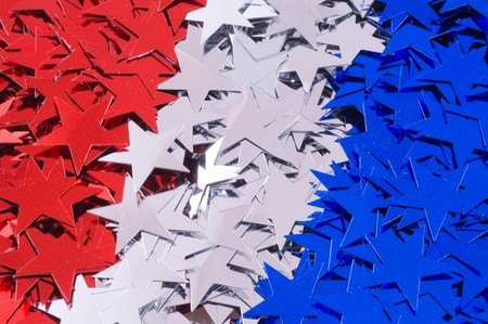 background with multi color  starsの写真素材