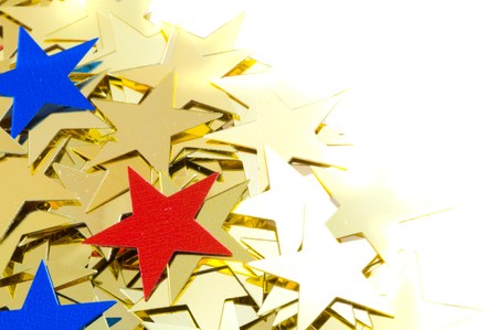 background with multi color  starsの写真素材