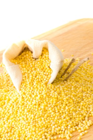 raw Millet in small sack
の写真素材