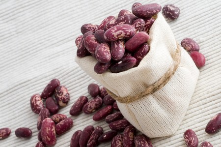red String bean in small sack
