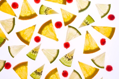 Segments fresh orange/ on Isolationの写真素材