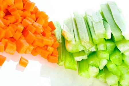 vegetables cut on a boardの写真素材