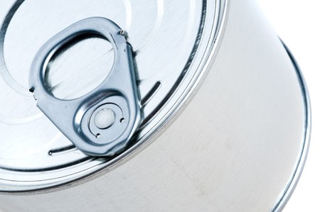 Tin. Isolation on the white.の写真素材
