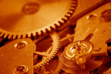 view of gears from old mechanism