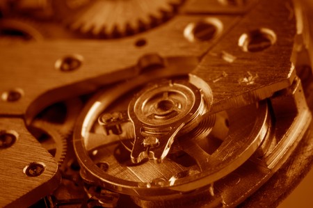 view of gears from old mechanismの写真素材