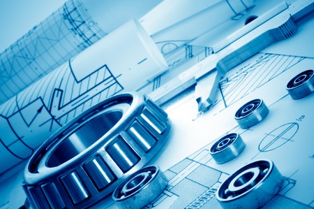 mechanical drawing and tools/ bearing
の写真素材