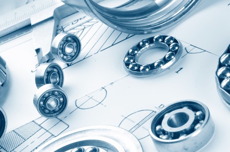 mechanical drawing and tools/ bearing
の写真素材