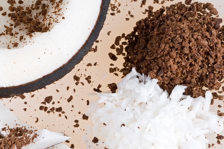 Coco pulp. Isolation on the whiteの写真素材