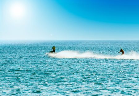 Beautiful sea and clouds skyの写真素材
