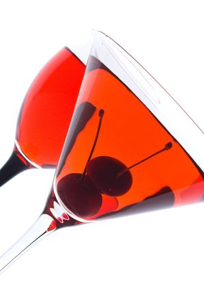 red wine on glass/  isolatedの写真素材