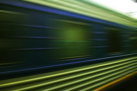 train moves on a rail way.の写真素材