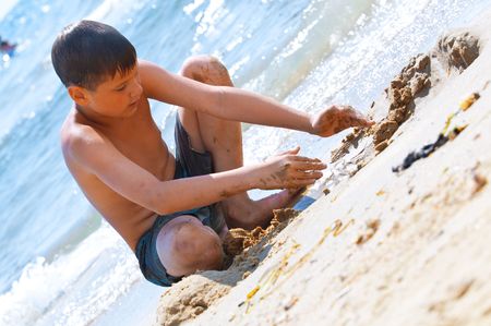 Kids at the beach
の写真素材
